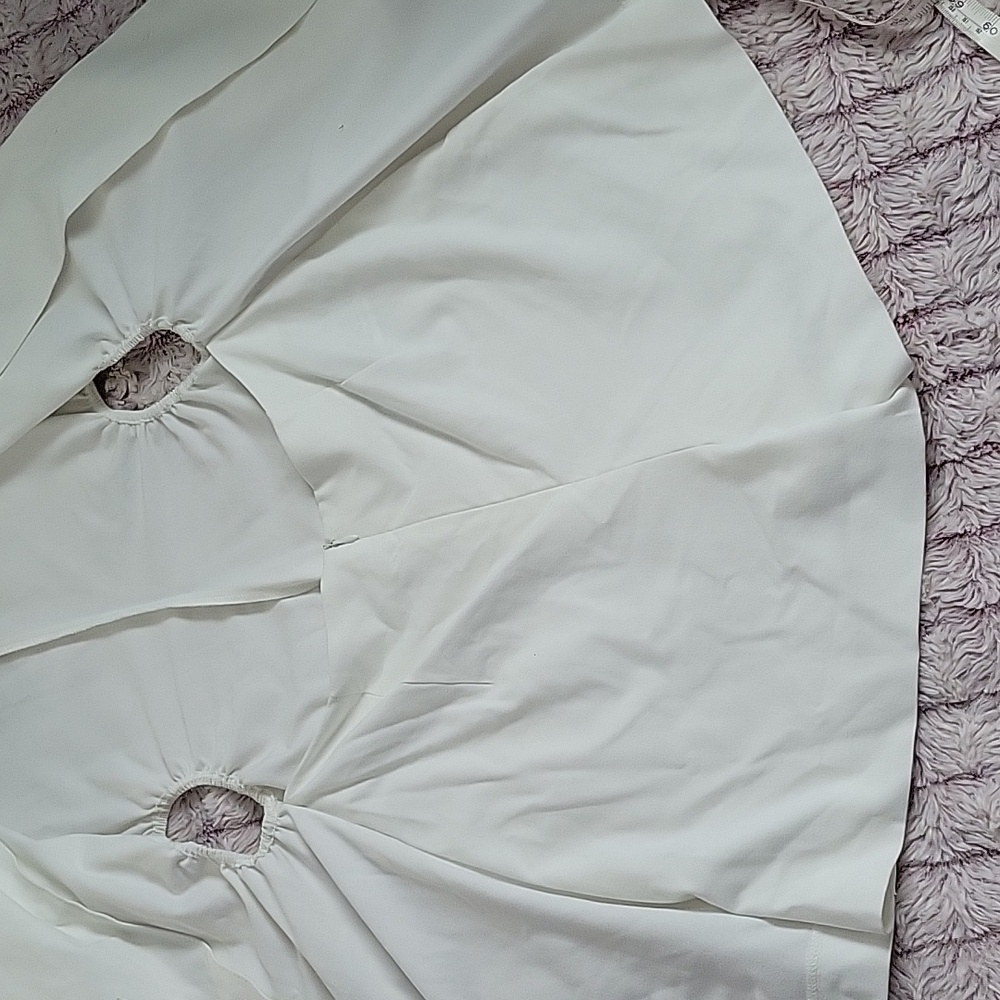 ZARA White NWT Cut Out Sides Tailored Blazer Dress Romper Micro Mini Size Small - Picture 9 of 13